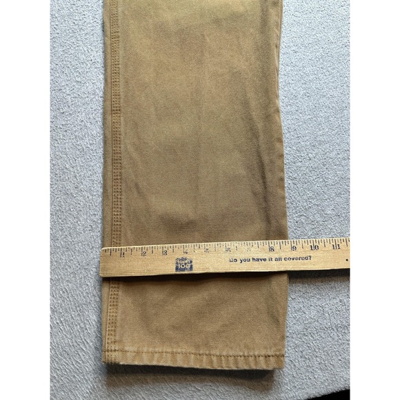 Dickies Pants Mens 32x32 Brown Relaxed Fit Duck Canvas Carpenter Workwear - Picture 4 of 14